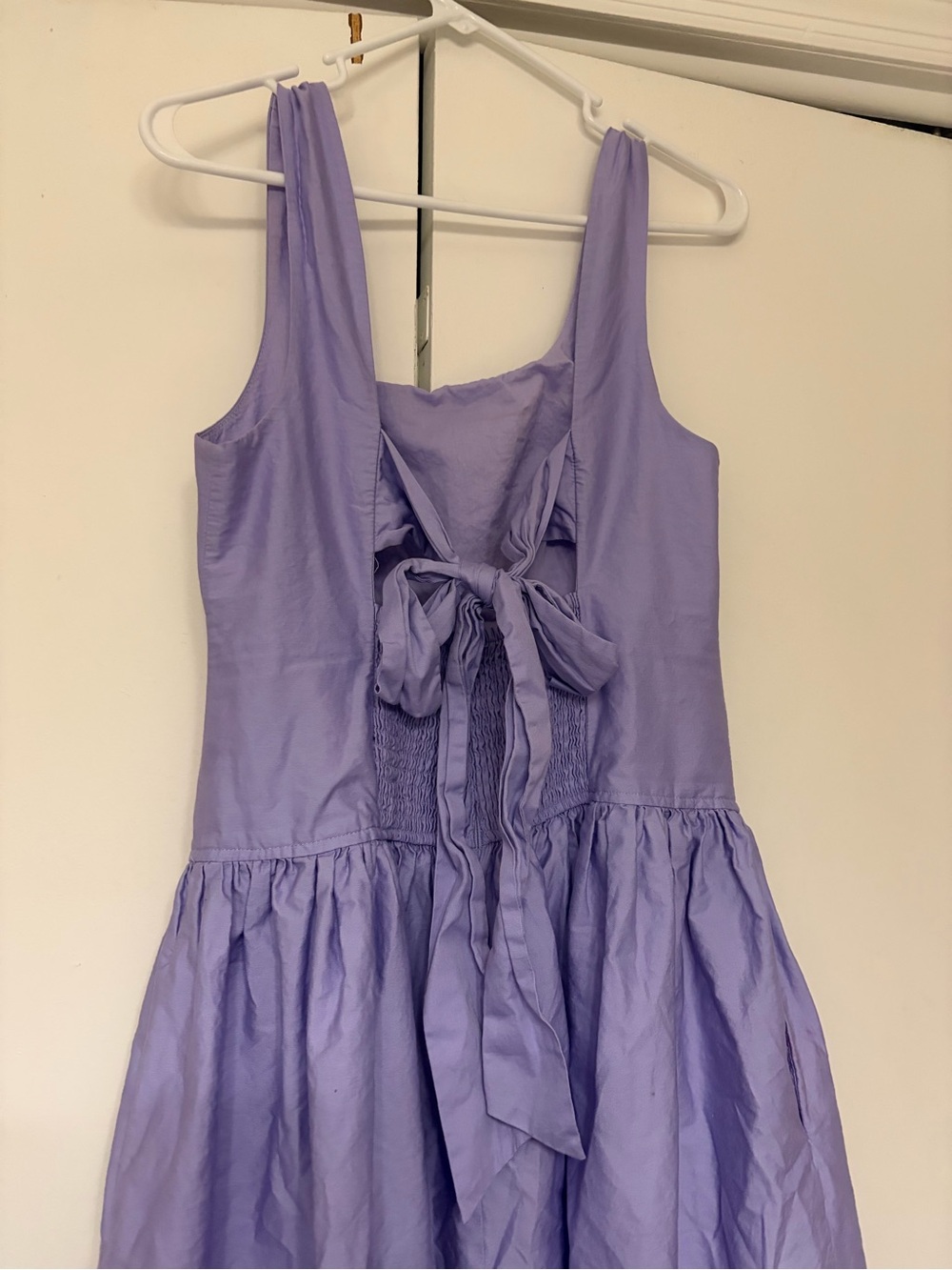 Sleeveless Midi Dress with Back Tie in Lilac